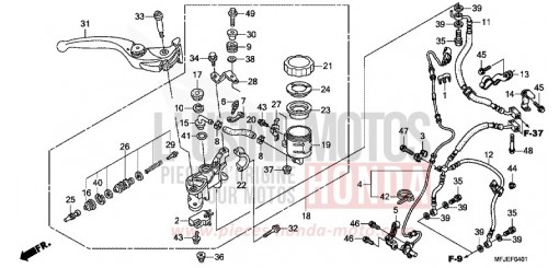 MAITRE-CYLINDRE FREIN AV. (CBR600RA) CBR600RAC de 2012